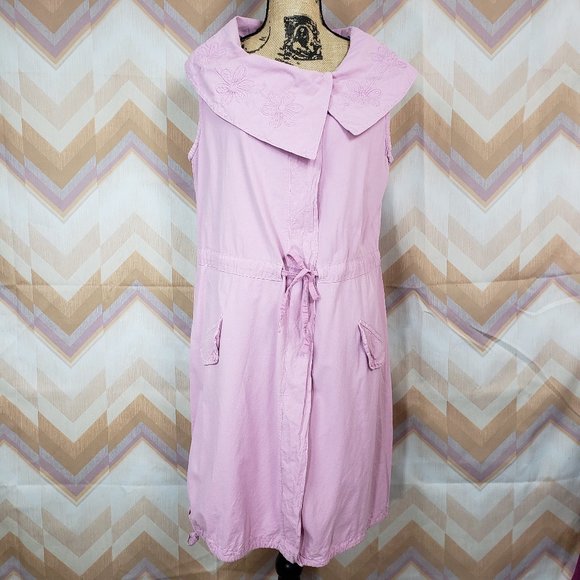 BATTOONS lilac color collared boho dress - Picture 1 of 6